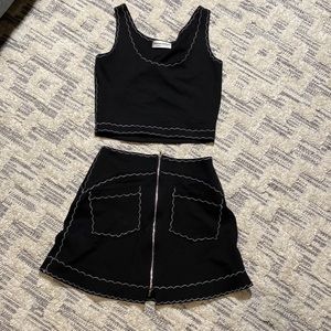 Two pieces mini dress set